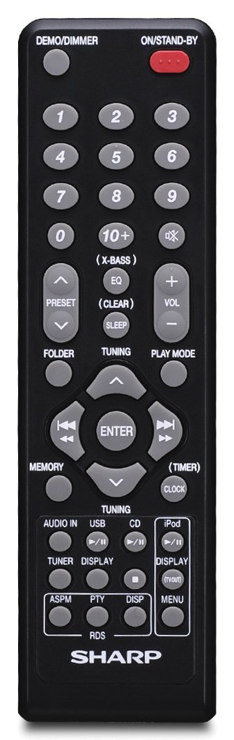 Sharp GX-M10 remote control